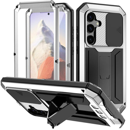 R-JUST Sliding Camera Life Waterproof Holder Phone Case, For Samsung Galaxy S25 Edge 5G, For Samsung Galaxy S25 5G, For Samsung Galaxy S25+ 5G, For Samsung Galaxy S25 Ultra 5G, For Samsung Galaxy S24 Ultra 5G, For Samsung Galaxy S24+ 5G