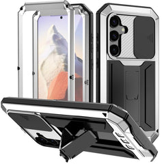 R-JUST Sliding Camera Life Waterproof Holder Phone Case, For Samsung Galaxy S25 5G, For Samsung Galaxy S25+ 5G, For Samsung Galaxy S25 Ultra 5G, For Samsung Galaxy S24 Ultra 5G, For Samsung Galaxy S24+ 5G, For Samsung Galaxy S24 5G