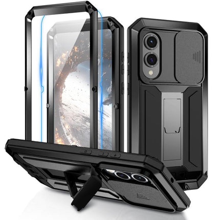 R-JUST Sliding Camera Life Waterproof Holder Phone Case, For Samsung Galaxy S25 Edge 5G, For Samsung Galaxy S25 5G, For Samsung Galaxy S25+ 5G, For Samsung Galaxy S25 Ultra 5G, For Samsung Galaxy S24 Ultra 5G, For Samsung Galaxy S24+ 5G