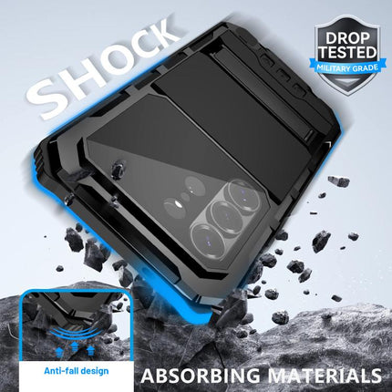 R-JUST Life Waterproof Dustproof Shockproof Holder Phone Case, For Samsung Galaxy S26 Ultra 5G, For Samsung Galaxy S25 Edge 5G, For Samsung Galaxy S25 Ultra 5G, For Samsung Galaxy S24 Ultra 5G