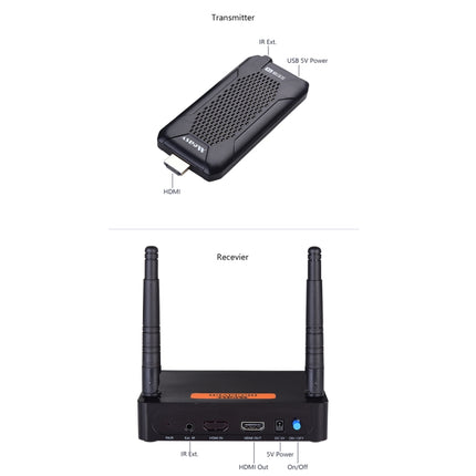 Measy FHD656 Mini 1080P HDMI 1.4 HD Wireless Audio Video Transmitter Receiver Extender Transmission System, Transmission Distance: 100m,, US Plug, EU Plug, AU Plug, UK Plug
