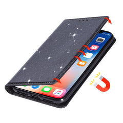 Ultrathin Glitter Magnetic Horizontal Flip Leather Case with Holder & Card Slots, For iPhone 6 Plus, For iPhone 8 / 7, For iPhone 8 Plus / 7 Plus, For iPhone 11, For iPhone 11 Pro