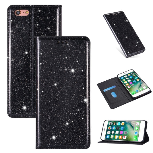 Funda de cuero con tapa magnética horizontal ultrafina con purpurina, ranuras para tarjetas y soporte, para iPhone 6 Plus, iPhone 8/7, iPhone 8 Plus/7 Plus, iPhone 11, iPhone 11 Pro