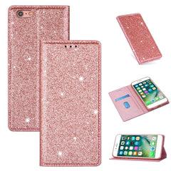 Ultrathin Glitter Magnetic Horizontal Flip Leather Case with Holder & Card Slots, For iPhone 6 Plus, For iPhone 8 / 7, For iPhone 8 Plus / 7 Plus, For iPhone 11, For iPhone 11 Pro