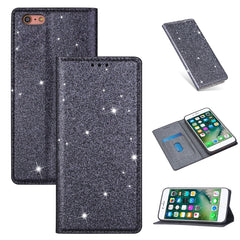 Ultrathin Glitter Magnetic Horizontal Flip Leather Case with Holder & Card Slots, For iPhone 6 Plus, For iPhone 8 / 7, For iPhone 8 Plus / 7 Plus, For iPhone 11, For iPhone 11 Pro