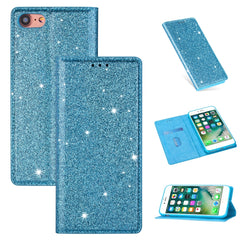 Ultrathin Glitter Magnetic Horizontal Flip Leather Case with Holder & Card Slots, For iPhone 6 Plus, For iPhone 8 / 7, For iPhone 8 Plus / 7 Plus, For iPhone 11, For iPhone 11 Pro