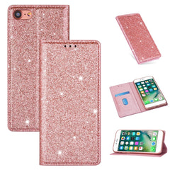 Ultrathin Glitter Magnetic Horizontal Flip Leather Case with Holder & Card Slots, For iPhone 6 Plus, For iPhone 8 / 7, For iPhone 8 Plus / 7 Plus, For iPhone 11, For iPhone 11 Pro