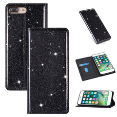 Ultrathin Glitter Magnetic Horizontal Flip Leather Case with Holder & Card Slots, For iPhone 6 Plus, For iPhone 8 / 7, For iPhone 8 Plus / 7 Plus, For iPhone 11, For iPhone 11 Pro