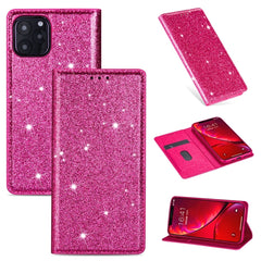 Ultrathin Glitter Magnetic Horizontal Flip Leather Case with Holder & Card Slots, For iPhone 6 Plus, For iPhone 8 / 7, For iPhone 8 Plus / 7 Plus, For iPhone 11, For iPhone 11 Pro