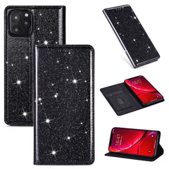 Ultrathin Glitter Magnetic Horizontal Flip Leather Case with Holder & Card Slots, For iPhone 6 Plus, For iPhone 8 / 7, For iPhone 8 Plus / 7 Plus, For iPhone 11, For iPhone 11 Pro