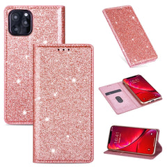 Ultrathin Glitter Magnetic Horizontal Flip Leather Case with Holder & Card Slots, For iPhone 6 Plus, For iPhone 8 / 7, For iPhone 8 Plus / 7 Plus, For iPhone 11, For iPhone 11 Pro