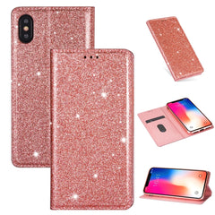 Ultrathin Glitter Magnetic Horizontal Flip Leather Case with Holder & Card Slots, For iPhone 11 Pro Max, For iPhone X / XS, For iPhone XS Max, For iPhone XR