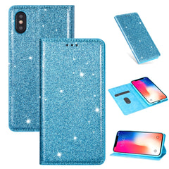 Ultrathin Glitter Magnetic Horizontal Flip Leather Case with Holder & Card Slots, For iPhone 11 Pro Max, For iPhone X / XS, For iPhone XS Max, For iPhone XR