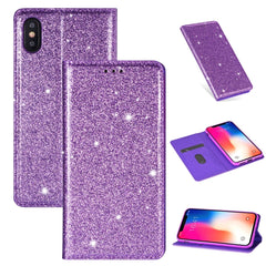 Ultrathin Glitter Magnetic Horizontal Flip Leather Case with Holder & Card Slots, For iPhone 11 Pro Max, For iPhone X / XS, For iPhone XS Max, For iPhone XR