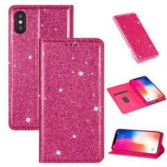 Ultrathin Glitter Magnetic Horizontal Flip Leather Case with Holder & Card Slots, For iPhone 11 Pro Max, For iPhone X / XS, For iPhone XS Max, For iPhone XR