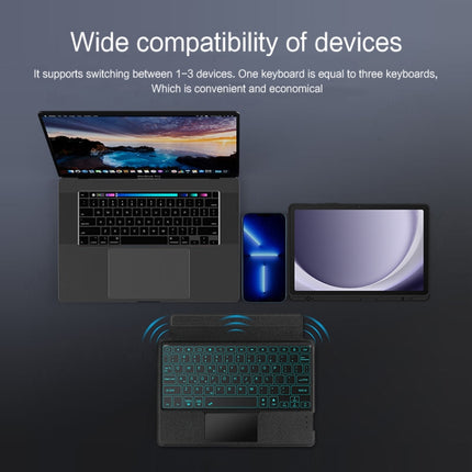 YJ-A9+ Split Bluetooth Keyboard Leather Tablet Case