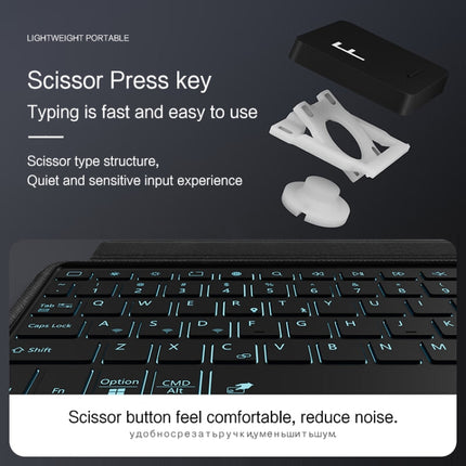 YJ-A9+ Split Bluetooth Keyboard Leather Tablet Case
