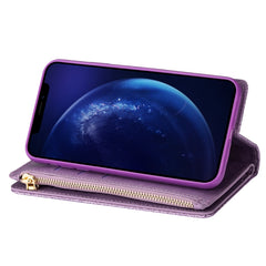 Estuche de cuero con tapa horizontal con cremallera y grabado láser de cielo estrellado con ranuras para múltiples tarjetas, soporte, billetera y cordón, para iPhone 8 Plus/7 Plus, para iPhone SE 2022/SE 2020/8/7, para iPhone 6 Plus/6s Plus