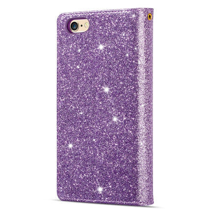 Multi-card Slots Starry Sky Laser Carving Glitter Zipper Horizontal Flip Leather Case with Holder & Wallet & Lanyard, For iPhone 6 Plus / 6s Plus