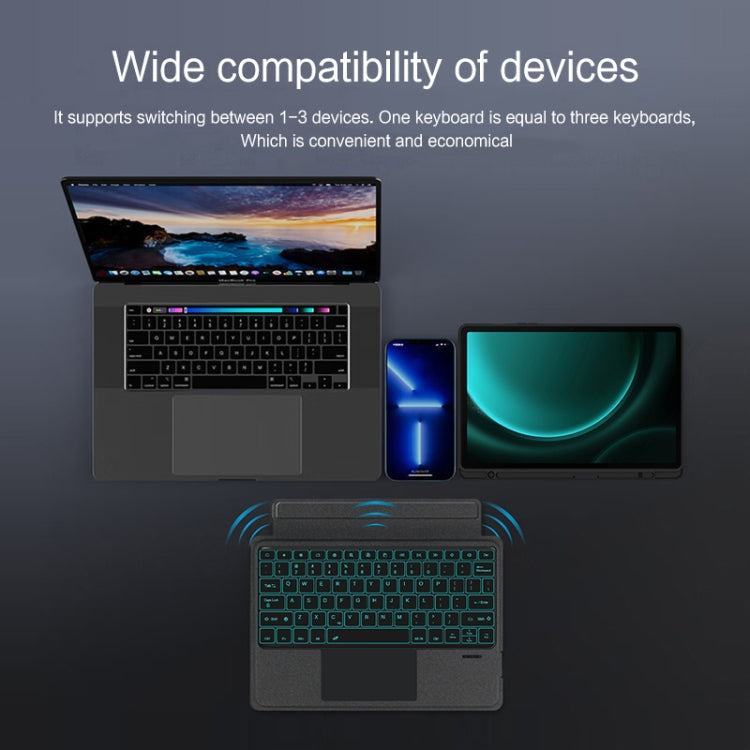 YJ-S9+ Split Bluetooth Keyboard Leather Tablet Case