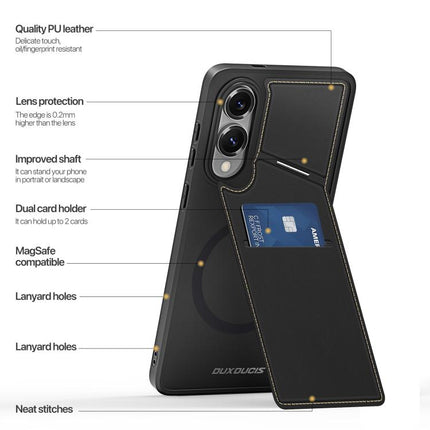 DUX DUCIS Rafi II Series MagSafe Magnetic Holder RFID Phone Case, For Samsung Galaxy S25 Edge 5G, For Samsung Galaxy S25 5G, For Samsung Galaxy S25 Ultra 5G, For Samsung Galaxy S24 Ultra 5G