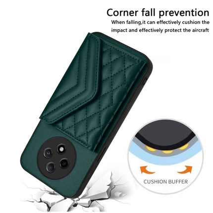 Rhombic Texture Card Bag RFID Phone Case with Long Lanyard, For OPPO A3 Pro 5G, For OPPO Reno11 F Thai Version, For OPPO F25 Pro 5G India, For OPPO Reno11 Global