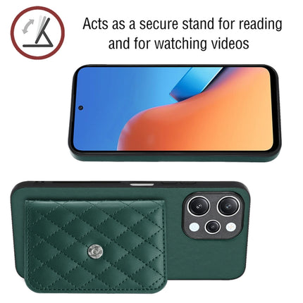 Rhombic Texture Card Bag RFID Phone Case with Long Lanyard, For Xiaomi Redmi 12 4G, For Xiaomi Redmi Note 12S 4G, For Xiaomi Redmi Note 12 Turbo, For Xiaomi Redmi Note 12 Pro+ 5G