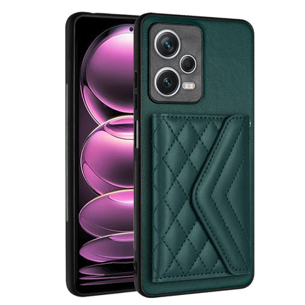 Rhombic Texture Card Bag RFID Phone Case with Long Lanyard, For Xiaomi Redmi Note 12 Pro 5G, For Xiaomi Redmi Note 12 5G, For Xiaomi Redmi 12C / 11A, For Xiaomi Redmi K60 / K60 Pro