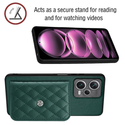 Rhombic Texture Card Bag RFID Phone Case with Long Lanyard, For Xiaomi Redmi Note 12 Pro 5G, For Xiaomi Redmi Note 12 5G, For Xiaomi Redmi 12C / 11A, For Xiaomi Redmi K60 / K60 Pro