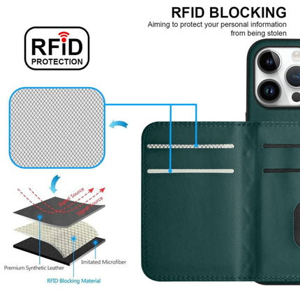 Rhombic Texture Card Bag RFID Phone Case with Long Lanyard, For iPhone 16 Pro Max, For iPhone 16 Pro, For iPhone 16 Plus, For iPhone 16