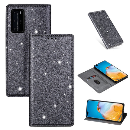 Ultrathin Glitter Magnetic Horizontal Flip Leather Case with Holder & Card Slots, For Huawei P40 Lite, For Huawei P40, For Huawei P40 Pro, For Huawei Mate 20 Pro