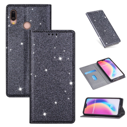 Ultrathin Glitter Magnetic Horizontal Flip Leather Case with Holder & Card Slots, For Huawei P Smart+ 2019, For Huawei P20 Lite, For Huawei P20 Pro, For Huawei P30