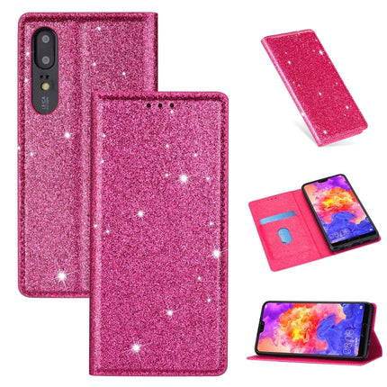 Ultrathin Glitter Magnetic Horizontal Flip Leather Case with Holder & Card Slots, For Huawei P Smart+ 2019, For Huawei P20 Lite, For Huawei P20 Pro, For Huawei P30