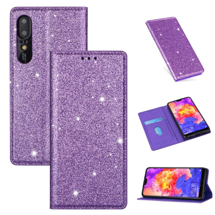 Ultrathin Glitter Magnetic Horizontal Flip Leather Case with Holder & Card Slots, For Huawei P Smart+ 2019, For Huawei P20 Lite, For Huawei P20 Pro, For Huawei P30