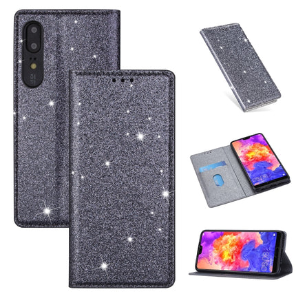 Ultrathin Glitter Magnetic Horizontal Flip Leather Case with Holder & Card Slots, For Huawei P Smart+ 2019, For Huawei P20 Lite, For Huawei P20 Pro, For Huawei P30