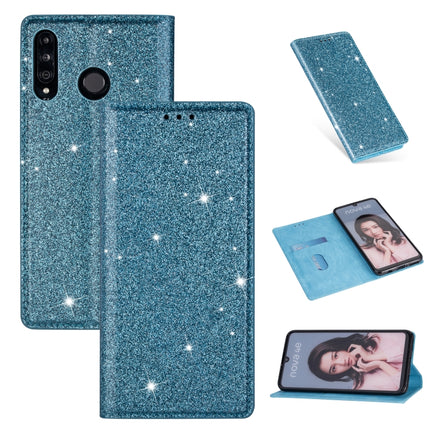 Ultrathin Glitter Magnetic Horizontal Flip Leather Case with Holder & Card Slots, For Huawei P30 Lite, For Huawei Y7 (2019), For Huawei Y6 (2019)