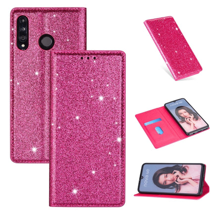 Ultrathin Glitter Magnetic Horizontal Flip Leather Case with Holder & Card Slots, For Huawei P30 Lite, For Huawei Y7 (2019), For Huawei Y6 (2019)