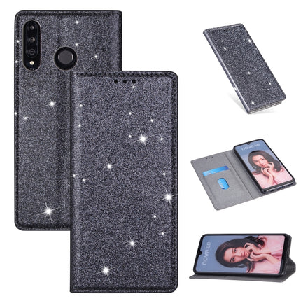 Ultrathin Glitter Magnetic Horizontal Flip Leather Case with Holder & Card Slots, For Huawei P30 Lite, For Huawei Y7 (2019), For Huawei Y6 (2019)