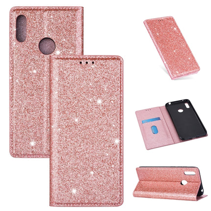 Ultrathin Glitter Magnetic Horizontal Flip Leather Case with Holder & Card Slots, For Huawei P30 Lite, For Huawei Y7 (2019), For Huawei Y6 (2019)