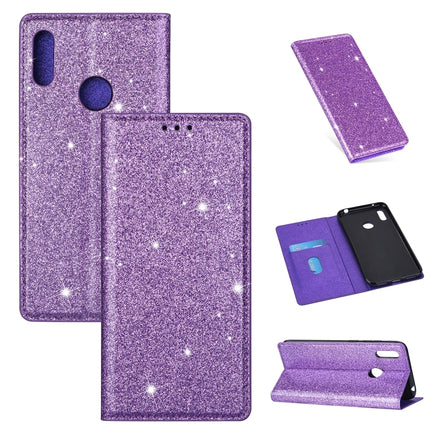 Ultrathin Glitter Magnetic Horizontal Flip Leather Case with Holder & Card Slots, For Huawei P30 Lite, For Huawei Y7 (2019), For Huawei Y6 (2019)