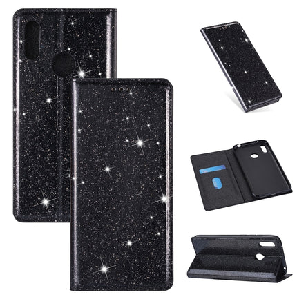 Ultrathin Glitter Magnetic Horizontal Flip Leather Case with Holder & Card Slots, For Huawei P30 Lite, For Huawei Y7 (2019), For Huawei Y6 (2019)