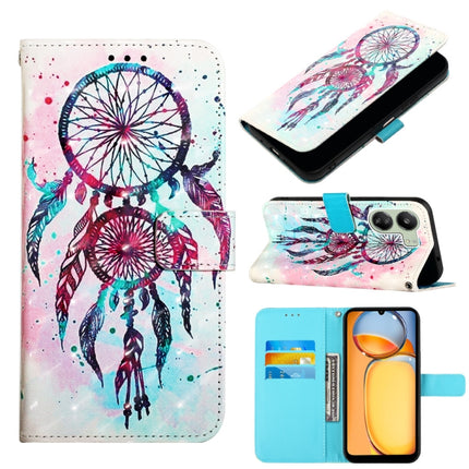 3D Painting Horizontal Flip Leather Phone Case, For Xiaomi Poco X6 Pro, For Xiaomi Redmi Note 13 5G Global, For Xiaomi Redmi 13C