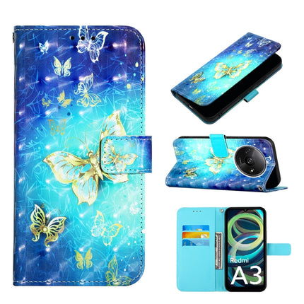 3D Painting Horizontal Flip Leather Phone Case, For Xiaomi Redmi 13 4G, For Xiaomi Poco M6 Pro 4G, For Xiaomi Redmi A3