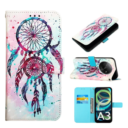 3D Painting Horizontal Flip Leather Phone Case, For Xiaomi Redmi 13 4G, For Xiaomi Poco M6 Pro 4G, For Xiaomi Redmi A3