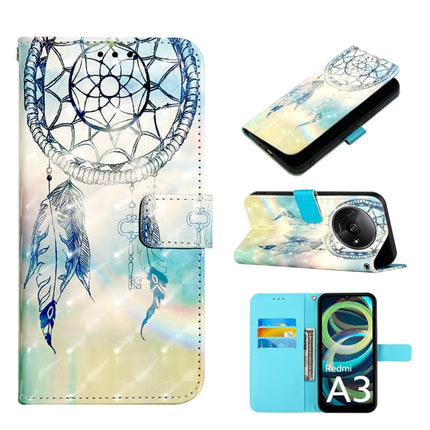 3D Painting Horizontal Flip Leather Phone Case, For Xiaomi Redmi 13 4G, For Xiaomi Poco M6 Pro 4G, For Xiaomi Redmi A3