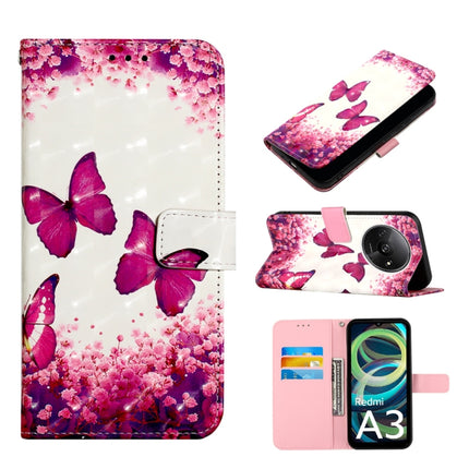 3D Painting Horizontal Flip Leather Phone Case, For Xiaomi Redmi 13 4G, For Xiaomi Poco M6 Pro 4G, For Xiaomi Redmi A3