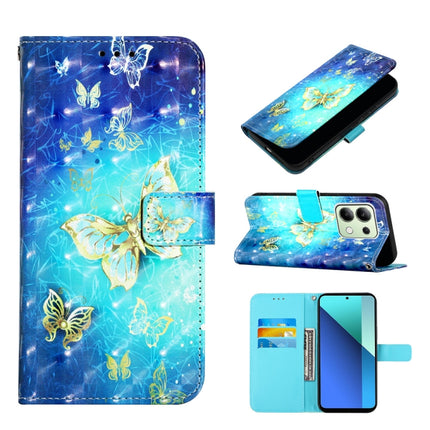 3D Painting Horizontal Flip Leather Phone Case, For Xiaomi Redmi Note 13 Pro 4G Global, For Xiaomi Redmi Note 13 4G Global, For Xiaomi Redmi K70E