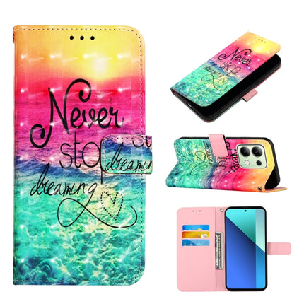 3D Painting Horizontal Flip Leather Phone Case, For Xiaomi Redmi Note 13 Pro 4G Global, For Xiaomi Redmi Note 13 4G Global, For Xiaomi Redmi K70E