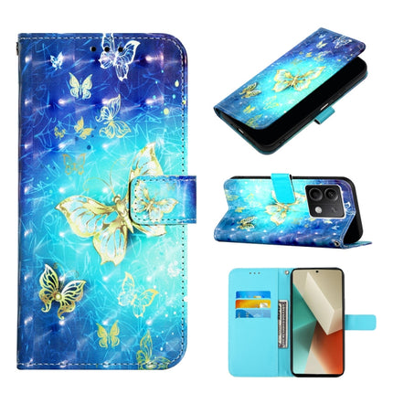 3D Painting Horizontal Flip Leather Phone Case, For Xiaomi Poco X6 Pro, For Xiaomi Redmi Note 13 5G Global, For Xiaomi Redmi 13C