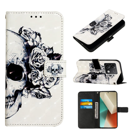 3D Painting Horizontal Flip Leather Phone Case, For Xiaomi Poco X6 Pro, For Xiaomi Redmi Note 13 5G Global, For Xiaomi Redmi 13C